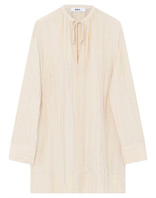 Glover Structured Fringes Kjole - Pistachio Shell